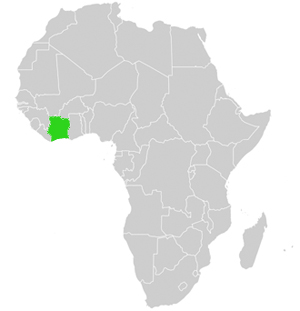 Lage Elfenbeinküste Afrika